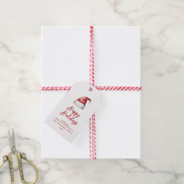 Feestelijke Santa Hat Cadeaulabel