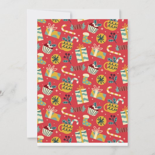 Feestelijke Santa Hat Kerstfeest Uitnodiging (Achterkant)