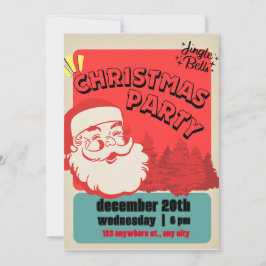 Feestelijke Santa Hat Kerstfeest Uitnodiging