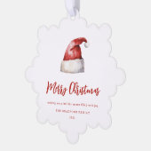 Feestelijke Santa Hat Ornament Kaart (Links)