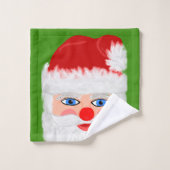 Feestelijke Santa Kerstmis badhanddoek set Bad Handdoek (Wasdoekje)