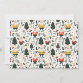 Feestelijke Santa Patroon Kerstmis Foto Feestdagenkaart (Achterkant)