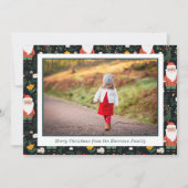 Feestelijke Santa Patroon Kerstmis Foto Feestdagenkaart (Voorkant)