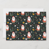 Feestelijke Santa Patroon Kerstmis Foto Feestdagenkaart (Achterkant)