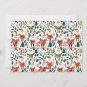 Feestelijke Santa Patroon Kerstmis Foto Feestdagenkaart (Achterkant)