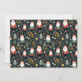 Feestelijke Santa Patroon Kerstmis Foto Feestdagenkaart (Achterkant)