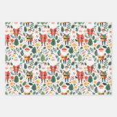 Feestelijke Santa Patroon Wrapping Papier Bladen Inpakpapier Vel (Voorkant 2)
