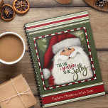 Feestelijke Santa Red Green Christmas Kind's verla Notitieboek<br><div class="desc">Gepersonaliseerde Inspirivity Santa Christmas Wish List Notitieboek - een leuke en heerlijke manier om kinderen elk jaar hun eigen kerstlijsten te creëer. Dit gepersonaliseerde beklede notitieboek is perfect om aan te passen voor allerlei soorten vakantiegebruik. Een geweldig cadeau-idee dat ze daadwerkelijk zullen houden en gebruiken. Dit feestelijke rode en groene...</div>