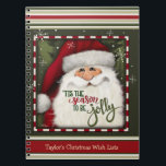 Feestelijke Santa Red Green Christmas Kind's verla Notitieboek<br><div class="desc">Gepersonaliseerde Inspirivity Santa Christmas Wish List Notitieboek - een leuke en heerlijke manier om kinderen elk jaar hun eigen kerstlijsten te creëer. Dit gepersonaliseerde beklede notitieboek is perfect om aan te passen voor allerlei soorten vakantiegebruik. Een geweldig cadeau-idee dat ze daadwerkelijk zullen houden en gebruiken. Dit feestelijke rode en groene...</div>