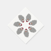 Feestelijke Santa Ring Holiday Party Servetten (Hoek)