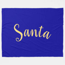 Feestelijke "Santa" Script Deep Royal Blue Achterg