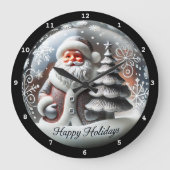 Feestelijke Santa-thema vakantie seizoensgebonden  Grote Klok (Voorkant)