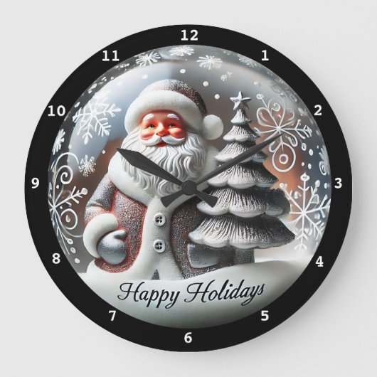 Feestelijke Santa-thema vakantie seizoensgebonden  Grote Klok (Voorkant)