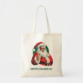 Feestelijke Santa Thumbs-Up Canvas tas – Speelse v