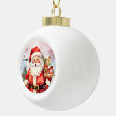 Feestelijke Santa toevoegen Jaar Keramische Bal Ornament (Rechts)