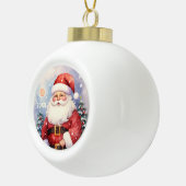 Feestelijke Santa toevoegen Jaar Keramische Bal Ornament (Rechts)