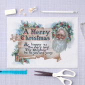 Feestelijke  Santa & Vrolijke Kerstgroet Tissuepapier (Craft)