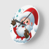 Feestelijke Santa Wall Clock Ronde Klok (Hoek)