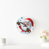 Feestelijke Santa Wall Clock Ronde Klok (Huis)