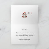 Feestelijke Santa Winter Scene Kaart (Binnen)