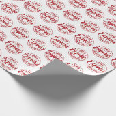 Feestelijke Santa's Express Noordpool Cadeaupapier (Hoek)