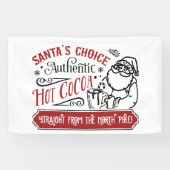 Feestelijke Santa's keuze Hot cacao bar verkopers Spandoek (Horizontaal)