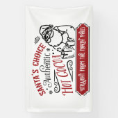Feestelijke Santa's keuze Hot cacao bar verkopers Spandoek (Verticaal)