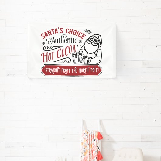 Feestelijke Santa's keuze Hot cacao bar verkopers Spandoek (Insitu)