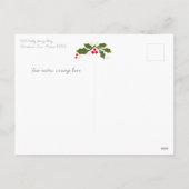 Feestelijke Scallop Lijst met Holly Photo Holiday Feestdagenkaart (Achterkant)