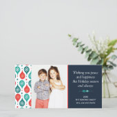 Feestelijke Scandinavische volks kunst vakantie fo Kaart (Staand voorkant)