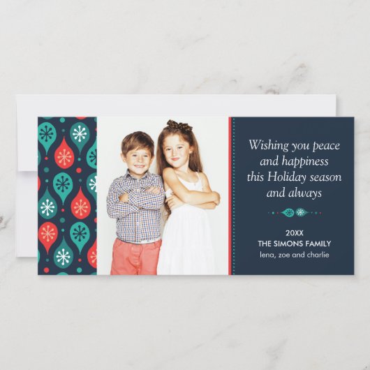 Feestelijke Scandinavische volks kunst vakantiefot Kaart (Voorkant)