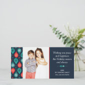 Feestelijke Scandinavische volks kunst vakantiefot Kaart (Staand voorkant)