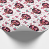 Feestelijke Schattige Afro-Amerikaanse ballerina k Cadeaupapier (Hoek)