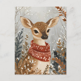 Feestelijke schattige herten kerstgroet briefkaart
