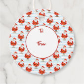 Feestelijke Schattige Kerstman Bedankjes Labels (Voorkant)