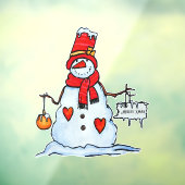 Feestelijke schattige sneeuwman raamsticker (Vel 3)