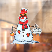 Feestelijke schattige sneeuwman raamsticker (Vel 2)