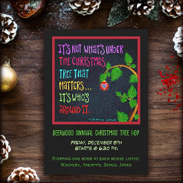 Feestelijke Schattigee Fun Christmas Tree Hop Kaart