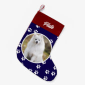 Feestelijke Schattigee Hond Pet Foto Kleine Kerstsok (Voorkant (Hangend))