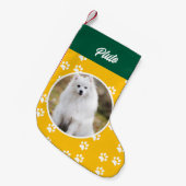 Feestelijke Schattigee Hond Pet Foto Kleine Kerstsok (Voorkant (Hangend))