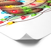 Feestelijke Schattigee kerst otter gewikkeld in Li Poster (Hoek)