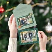 Feestelijke Schattigee Kerstbloem 1 Foto All In One Uitnodiging