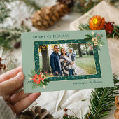 Feestelijke Schattigee Kerstbloem 1 Foto Feestdagenkaart