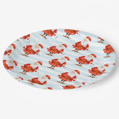 Feestelijke Schattigee Kerstman Papieren Bordje (Gekanteld)