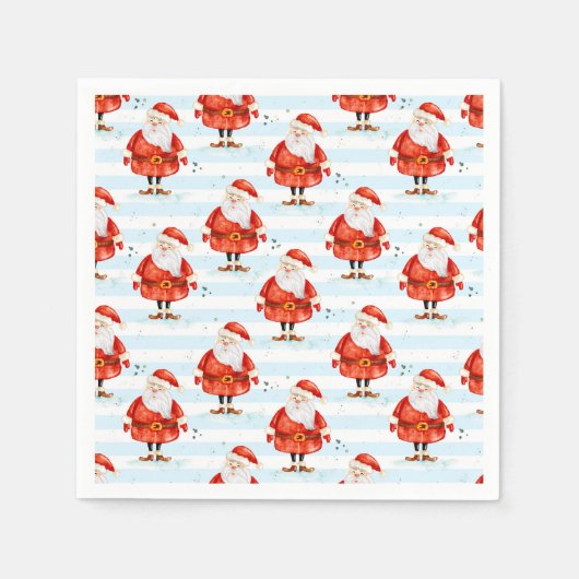Feestelijke Schattigee Kerstman Servet (Voorkant)