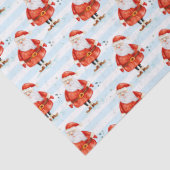 Feestelijke Schattigee Kerstman Tissuepapier (Detail)