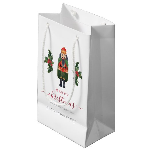 Feestelijke Schattigee Notenkraker Kerst Klein Cadeauzakje (Voorkant Gekanteld)