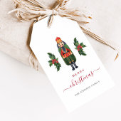 Feestelijke Schattigee Notenkraker Vrolijk Kerstfe Cadeaulabel