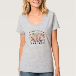 Feestelijke Schattigee vrolijke kerstvakantie ontw T-shirt