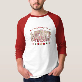 Feestelijke Schattigee vrolijke kerstvakantie ontw T-shirt